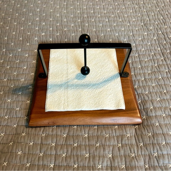 Wood and Metal Napkin Holder - Handcrafted in India - Picture 5 of 5
